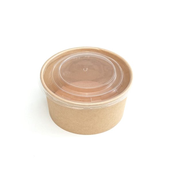 Kraft paper bowl with lid 